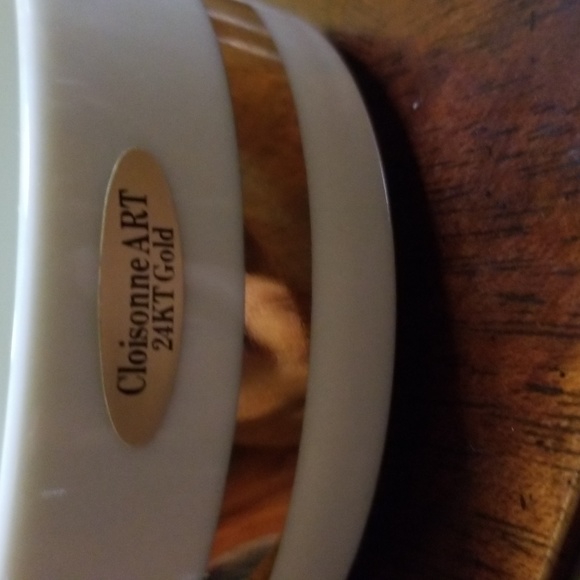 GORGEOUS ART OF CLOISONNE JAPANESE GLASSWARE ROUND TRICKET CONTAINER - Picture 3 of 8